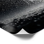 Dramatic White Horse Galloping in Rain Perfect Poster (Hoek)