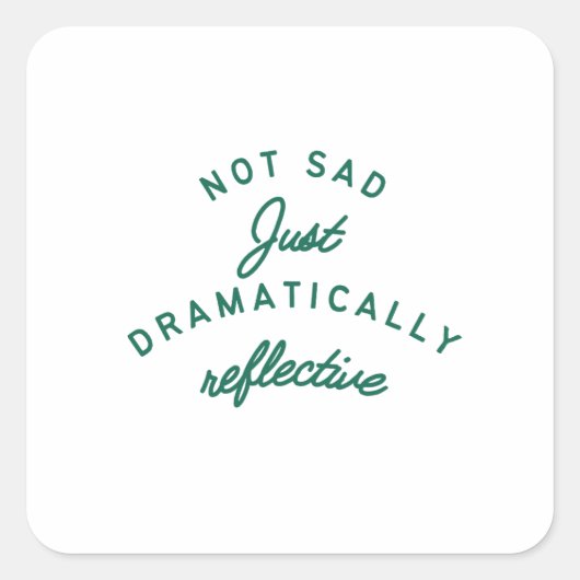 Dramatically Reflective Mood Vierkante Sticker (Voorkant)
