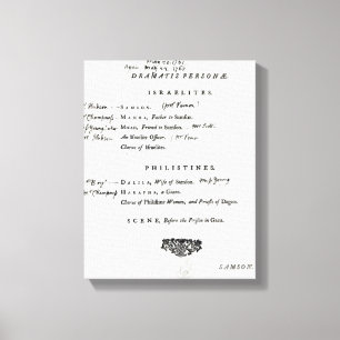 Dramatis Personae voor Samson Canvas Afdruk
