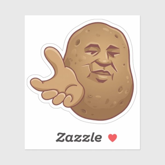 Dramatisch Aardappel Wijzen Grappige Reactie Sticker (Vel)
