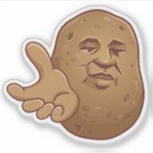 Dramatisch Aardappel Wijzen Grappige Reactie Sticker (Voorkant)