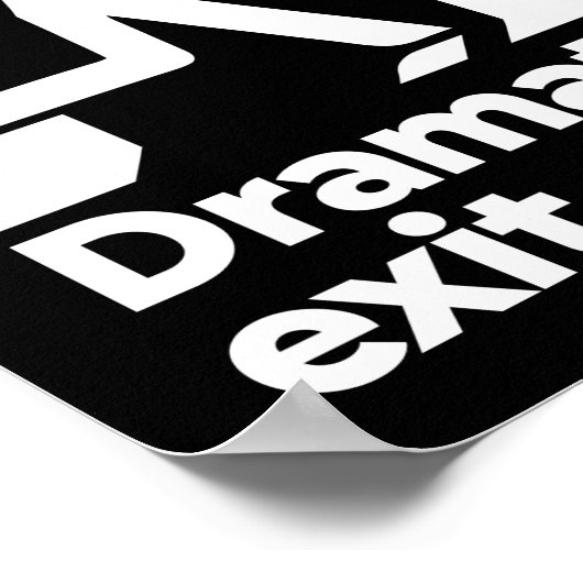 dramatisch afsluitteken poster (Hoek)