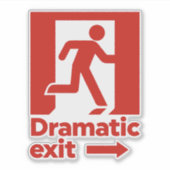 dramatisch afsluitteken sticker (Voorkant)