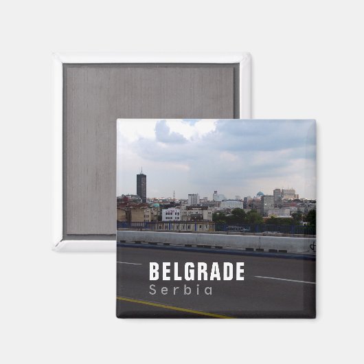Dramatisch Belgrado, Servië Magneet (Voorkant / Achterkant)