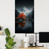 Dramatisch berglandschap poster (Thuiskantoor)