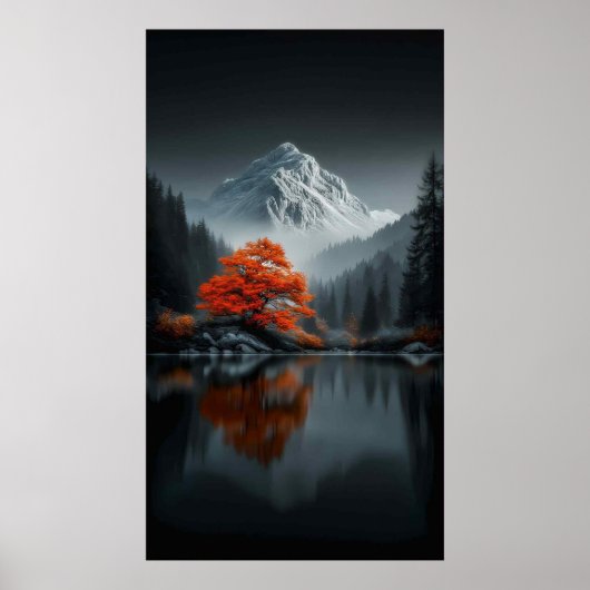 Dramatisch berglandschap poster (Voorkant)