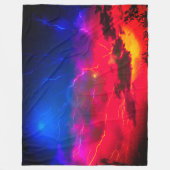 Dramatisch bliksemhemel scène fleece deken (Voorkant)