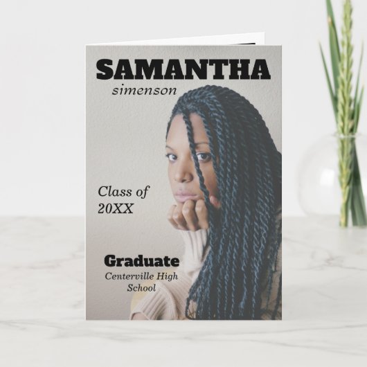 Dramatisch eindexamengala in tijdschriftstijl (Voorkant)