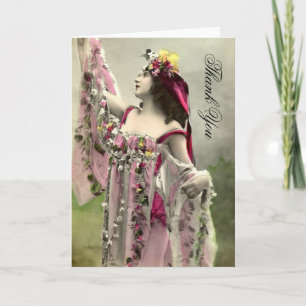 Dramatisch in Bloemen Dank je wel Bedankkaart