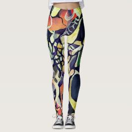 Dramatisch Ingewikkeld Modern  Abstract Patroon Leggings
