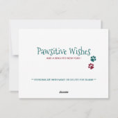 Dramatisch jaar Grappige zwarte labrador Kerst Pan Feestdagenkaart (Achterkant)