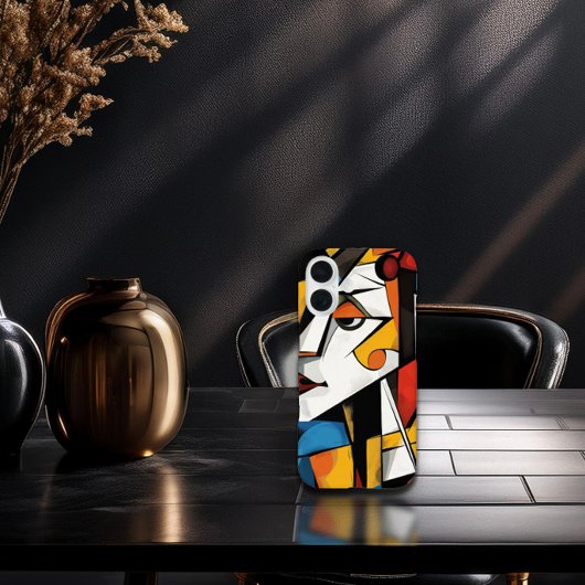 Dramatisch kubistisch Abstract kunstontwerp Case-Mate iPhone Case