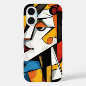 Dramatisch kubistisch Abstract kunstontwerp Case-Mate iPhone Case (Achterkant)