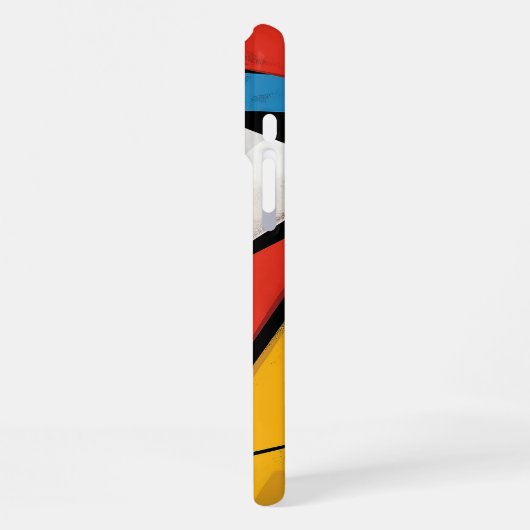 Dramatisch kubistisch Abstract kunstontwerp iPhone Hoesje (Linkerkant)