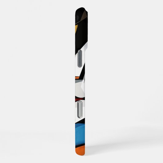 Dramatisch kubistisch Abstract kunstontwerp iPhone Hoesje (Rechterkant)