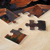 Dramatisch kustzonsondergang Kliffen Schilderij Legpuzzel (Zijkant)
