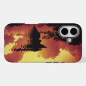 Dramatisch landschap bij zonsondergang Case-Mate iPhone case (Achterkant (horizontaal))