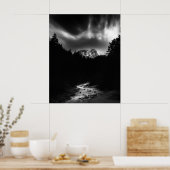 Dramatisch landschap van bergen en rivier poster (Keuken)
