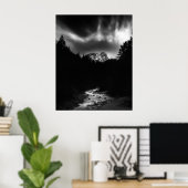 Dramatisch landschap van bergen en rivier poster (Thuiskantoor)