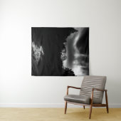 Dramatisch landschap van bergen en rivier wandkleed (In Situ (horizontaal))