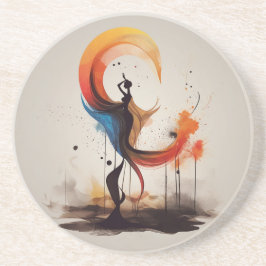 dramatisch licht zandsteen onderzetter