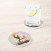 dramatisch licht zandsteen onderzetter (Zijkant)