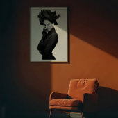 Dramatisch lint Pet: elegant Mode portret Poster