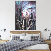 Dramatisch mystiek abstract boslandschap canvas afdruk (Insitu (Slaapkamer))