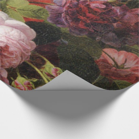 dramatisch Nederlands Gemengde bloemen Kunst Cadeaupapier (Hoek)