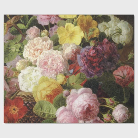 dramatisch Nederlands Gemengde bloemen Kunst Cadeaupapier (Vlak)