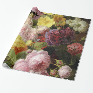 dramatisch Nederlands Gemengde bloemen Kunst Cadeaupapier