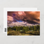 Dramatisch noordelijk landschap briefkaart (Voorkant / Achterkant)