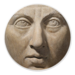 Dramatisch Oud-Romeins Keizer Marmeren Gezicht Ivo Keramische Knop