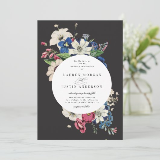  dramatisch plein voor bruiloft kaart (Staand voorkant)