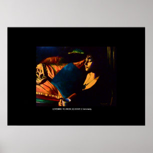 dramatisch Poster, LUISTEREND NAAR MUZIEK (c) S.Ta Poster
