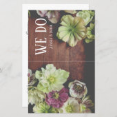 DRAMATISCH programma voor het huwelijk van Hellebo (Voorkant / Achterkant)