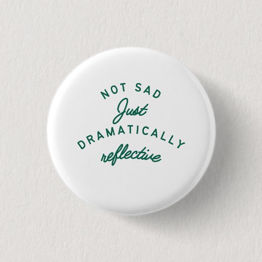 Dramatisch Reflectieve Stemming Ronde Button 3,2 Cm (Voorkant)