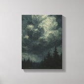 Dramatisch Storm Clouds Forest - Moody Natuur Land Canvas Afdruk (Voorkant)