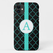 Dramatisch Turquoise Monogram iPhone 5 Hoesje (Achterkant)