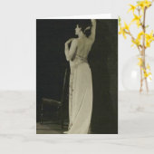 Dramatisch Vaudeville performer wenskaart Kaart (Gele Bloem)