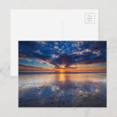 Dramatisch zeegezicht, zonsondergang, CA Briefkaart (Voorkant / Achterkant)