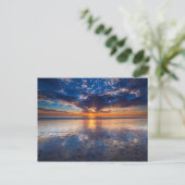 Dramatisch zeegezicht, zonsondergang, CA Briefkaart (Staand voorkant)