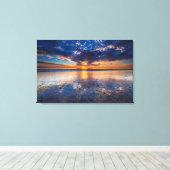 Dramatisch zeegezicht, zonsondergang, CA Canvas Afdruk (Insitu (Houten vloer))