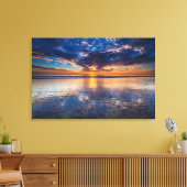 Dramatisch zeegezicht, zonsondergang, CA Canvas Afdruk (Insitu (Woonkamer))
