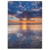 Dramatisch zeegezicht, zonsondergang, CA Klembord (Achterkant)
