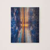 Dramatisch zeegezicht, zonsondergang, CA Legpuzzel (Verticaal)