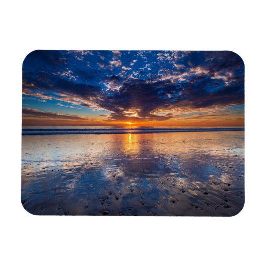 Dramatisch zeegezicht, zonsondergang, CA Magneet (Horizontaal)