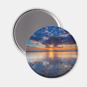 Dramatisch zeegezicht, zonsondergang, CA Magneet (Voorkant / Achterkant)