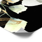 dramatisch zilveren plein bruiloft poster (Hoek)