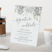 dramatisch zilvergoudstaart reclamebord met voetstuk (Insitu)